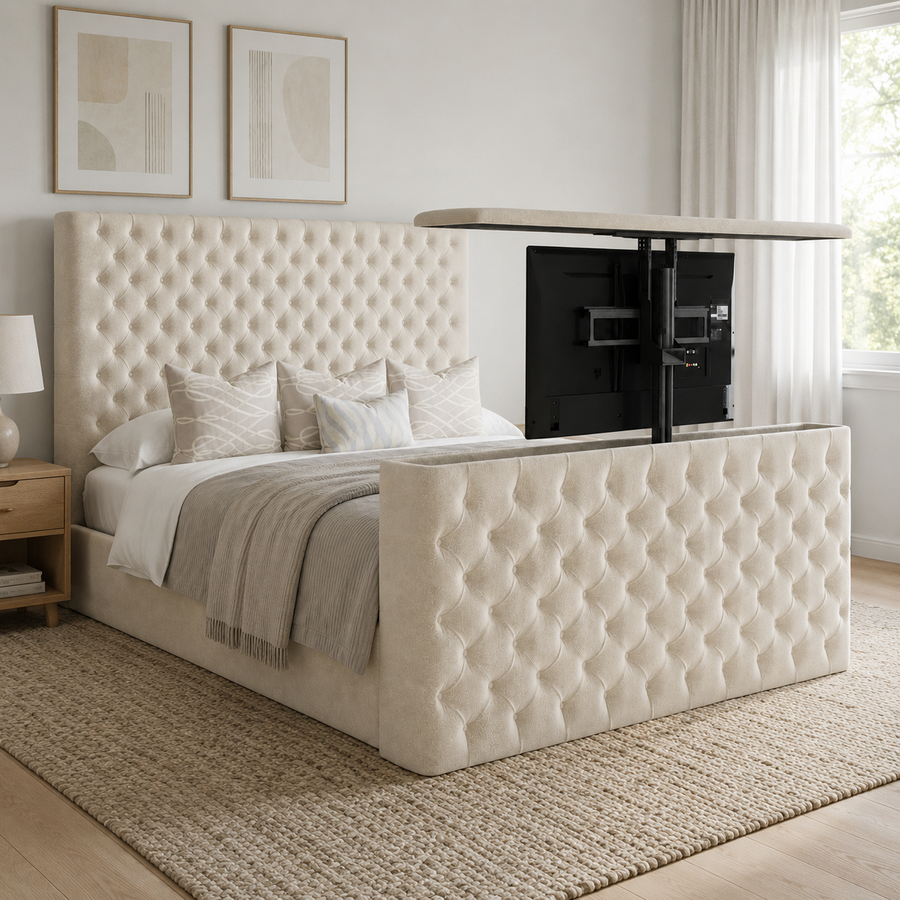 Aurelia Chesterfield TV Bed | Luxury Upholstered Bed Frame 2026
