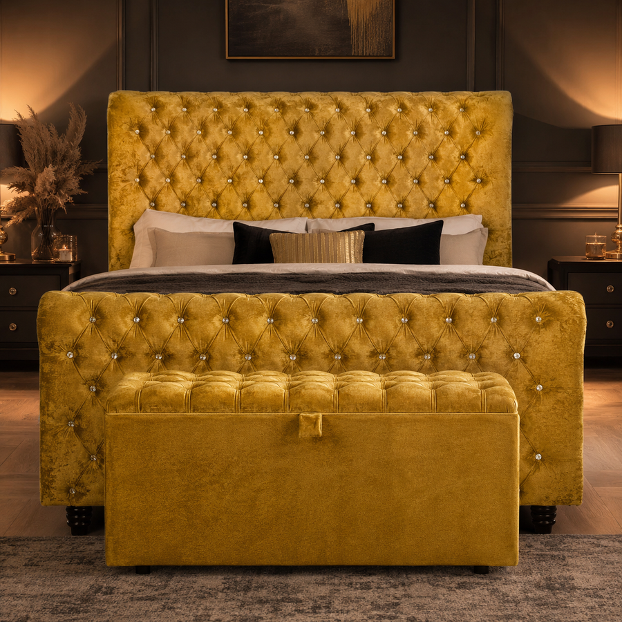Santorini Sleigh Bed - Single £150