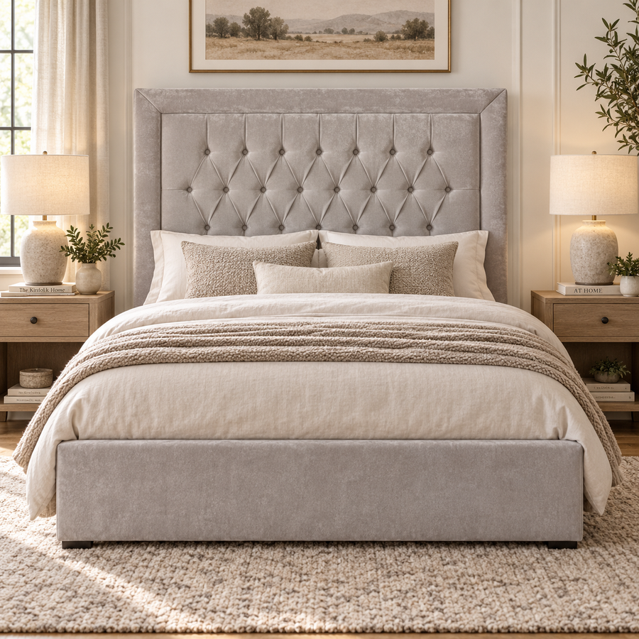 Bumper Chesterfield Floor Standing Headboard