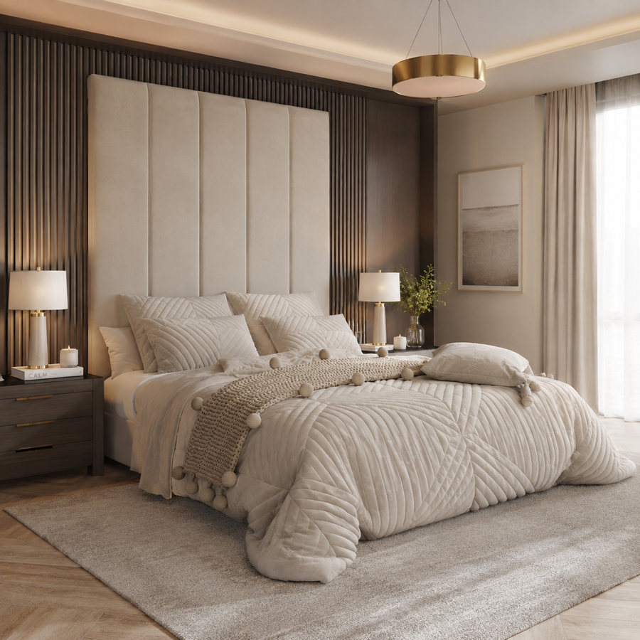 Padded Individual Upholstered Wall Panel Headboard