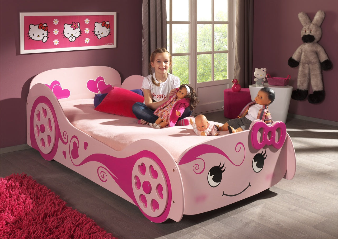 Pink Princess Love Car Bed