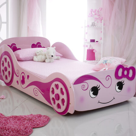 Pink Princess Love Car Bed