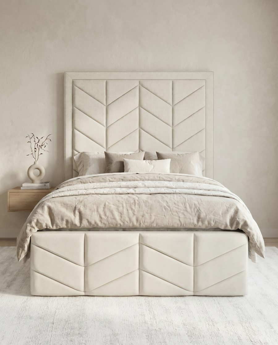 Indulgence Border Upholstered Bed