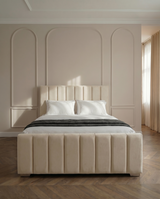Linear Panel Upholstered Bed
