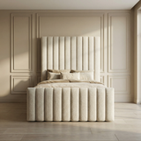 Boucle Panel Upholstered Bed