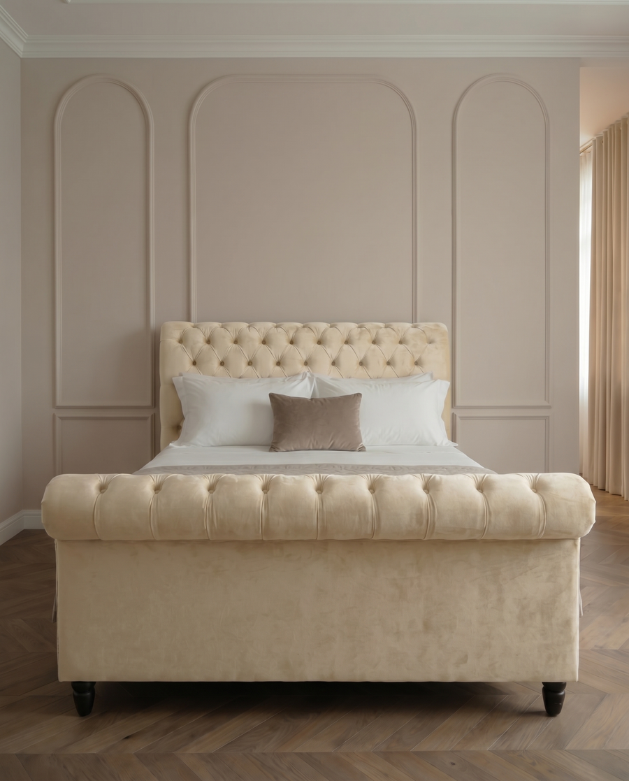 Serenity Sleigh Chesterfield Bed