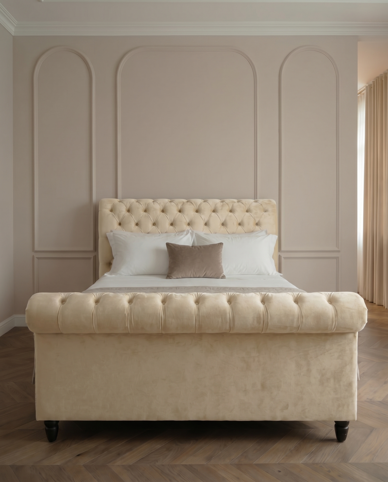 Serenity Sleigh Chesterfield Bed