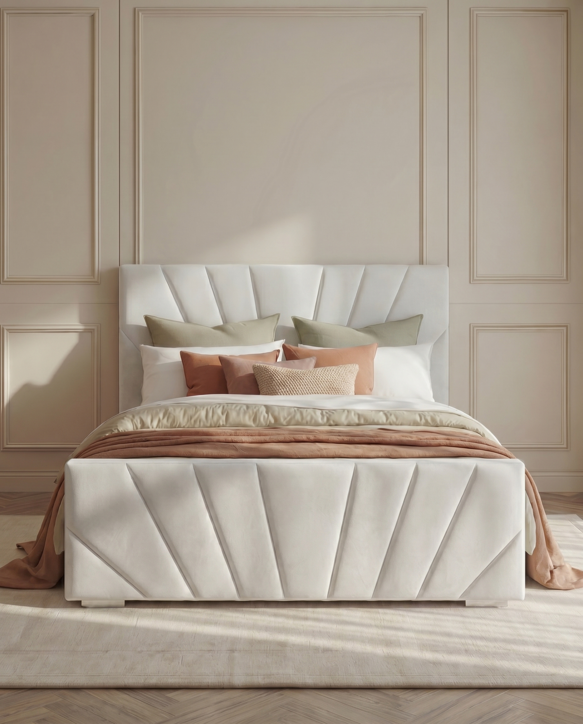 Sunrise Linear Upholstered Bed