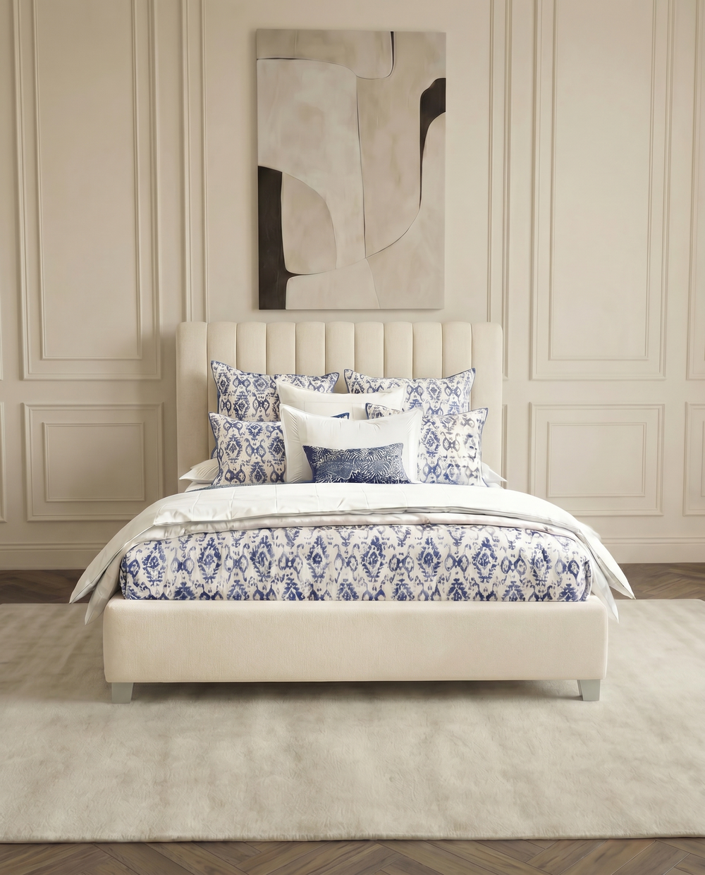 Tubes Panel Upholstered Bed