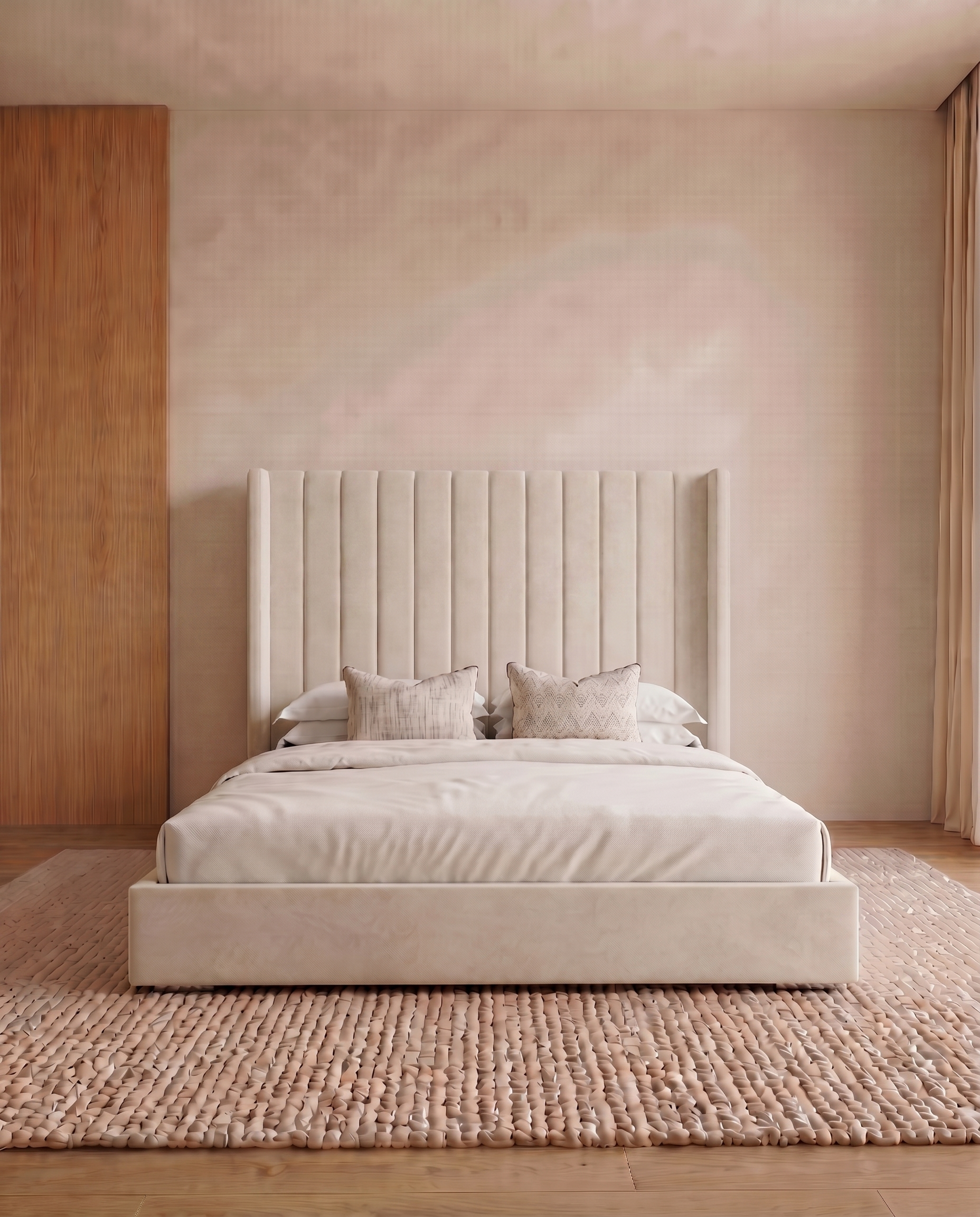 Dusk Wing Bed Frame | Modern Luxury Upholstered Bed 2026