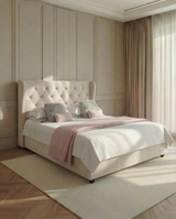 Azalea Upholstered Wingback Bed