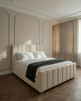 Linear Panel Upholstered Bed