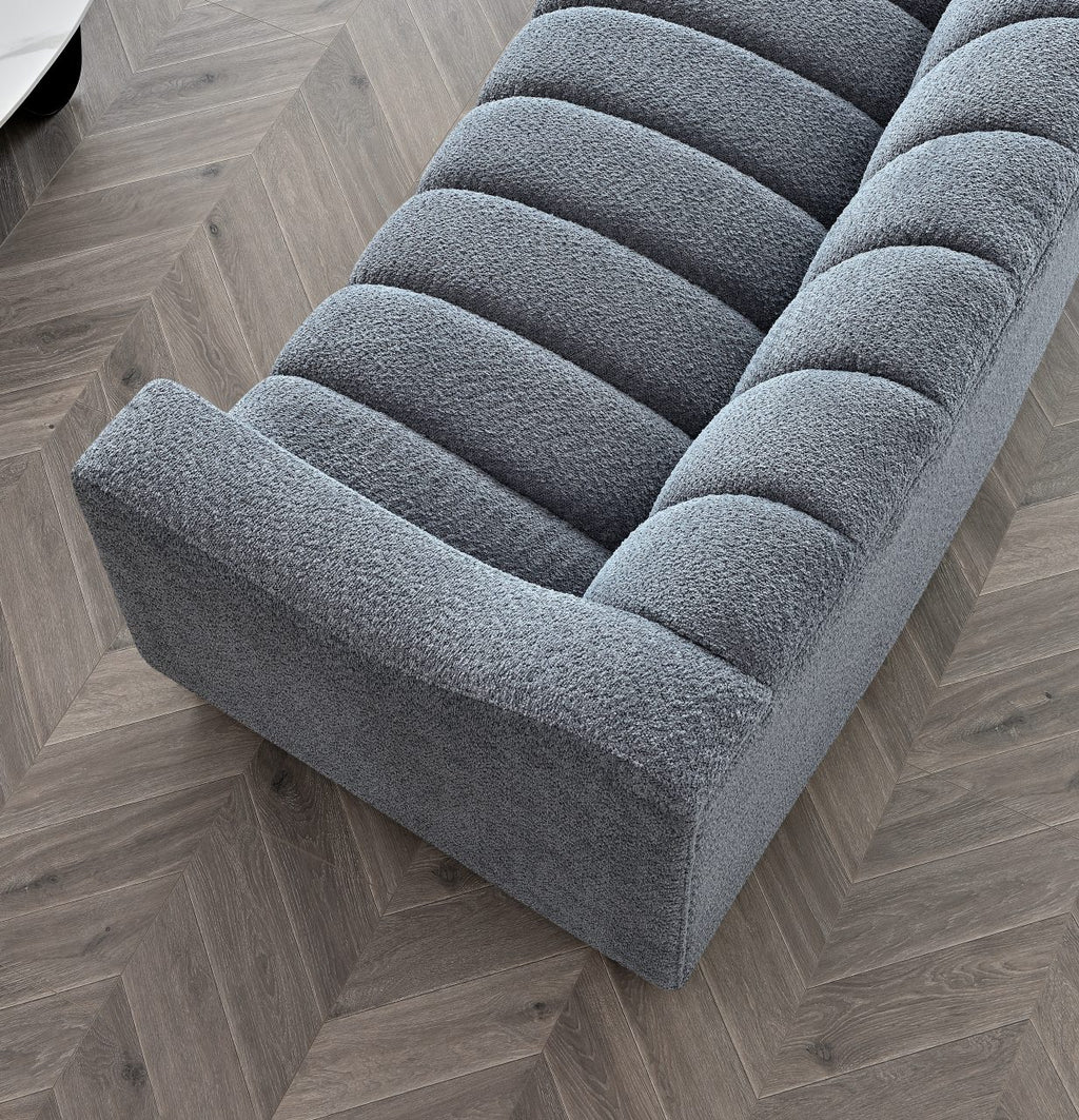 Aluxo Astoria 3 Seater Sofa - Iron Boucle Fabric