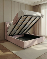 Azalea Upholstered Wingback Bed