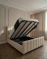 Linear Panel Upholstered Bed