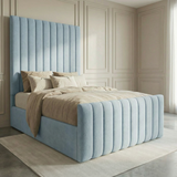 Boucle Panel Upholstered Bed