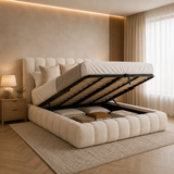Marshmallow Boucle Bed Frame | Luxury Modern Upholstered Bed 2026