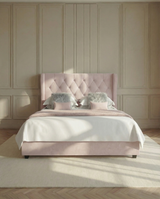 Azalea Upholstered Wingback Bed