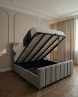 Linear Panel Upholstered Bed