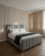 Linear Panel Upholstered Bed