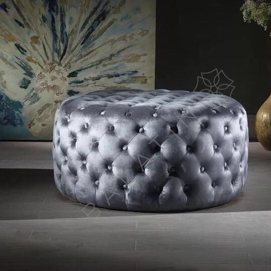 Royal Circular Chesterfield Pouffe