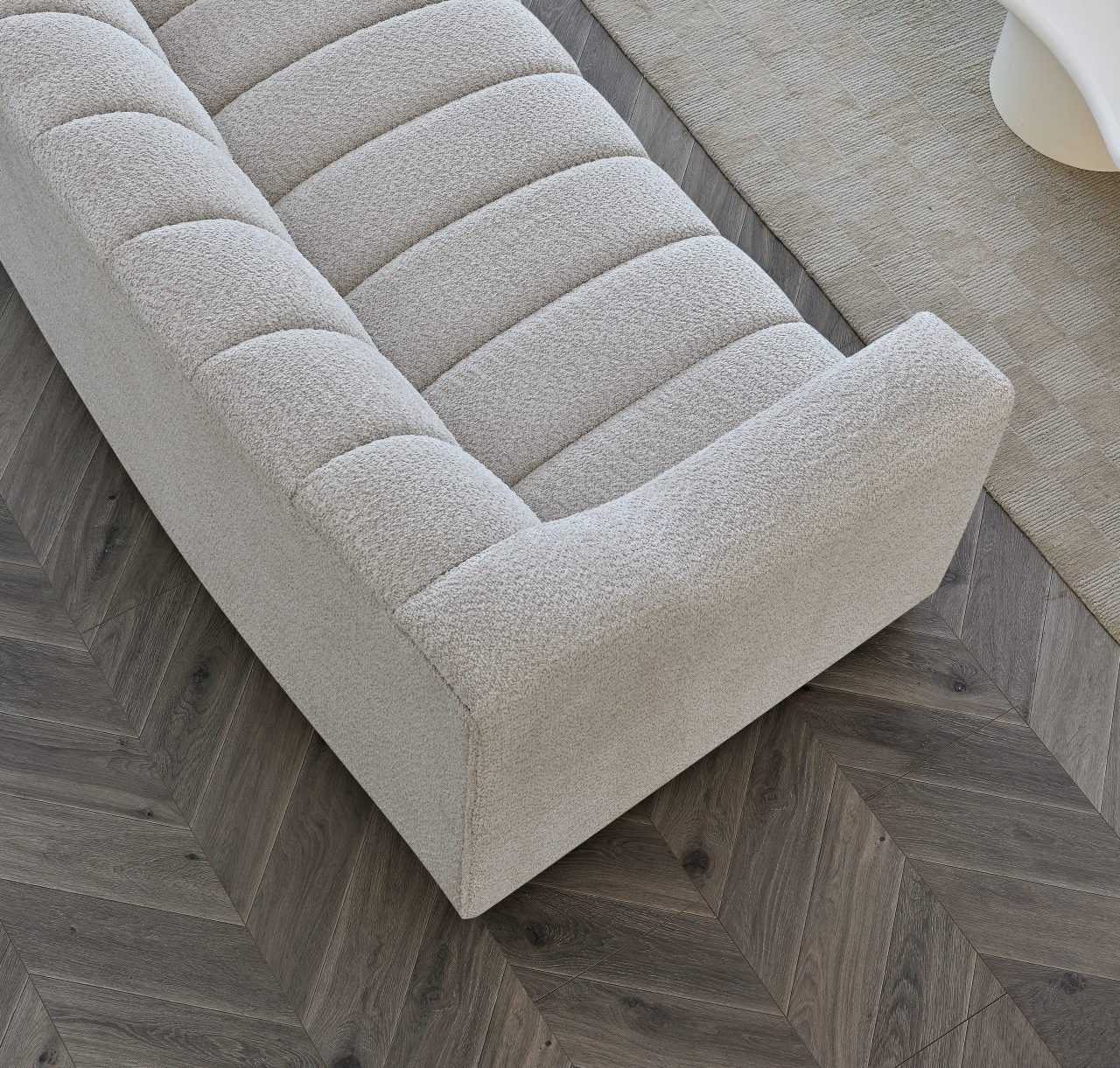 Aluxo Astoria 3 Seater Sofa - Oatmeal Boucle Fabric