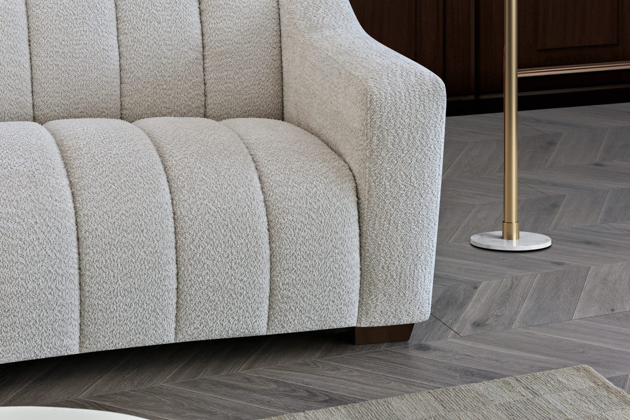 Aluxo Astoria 3 Seater Sofa - Oatmeal Boucle Fabric