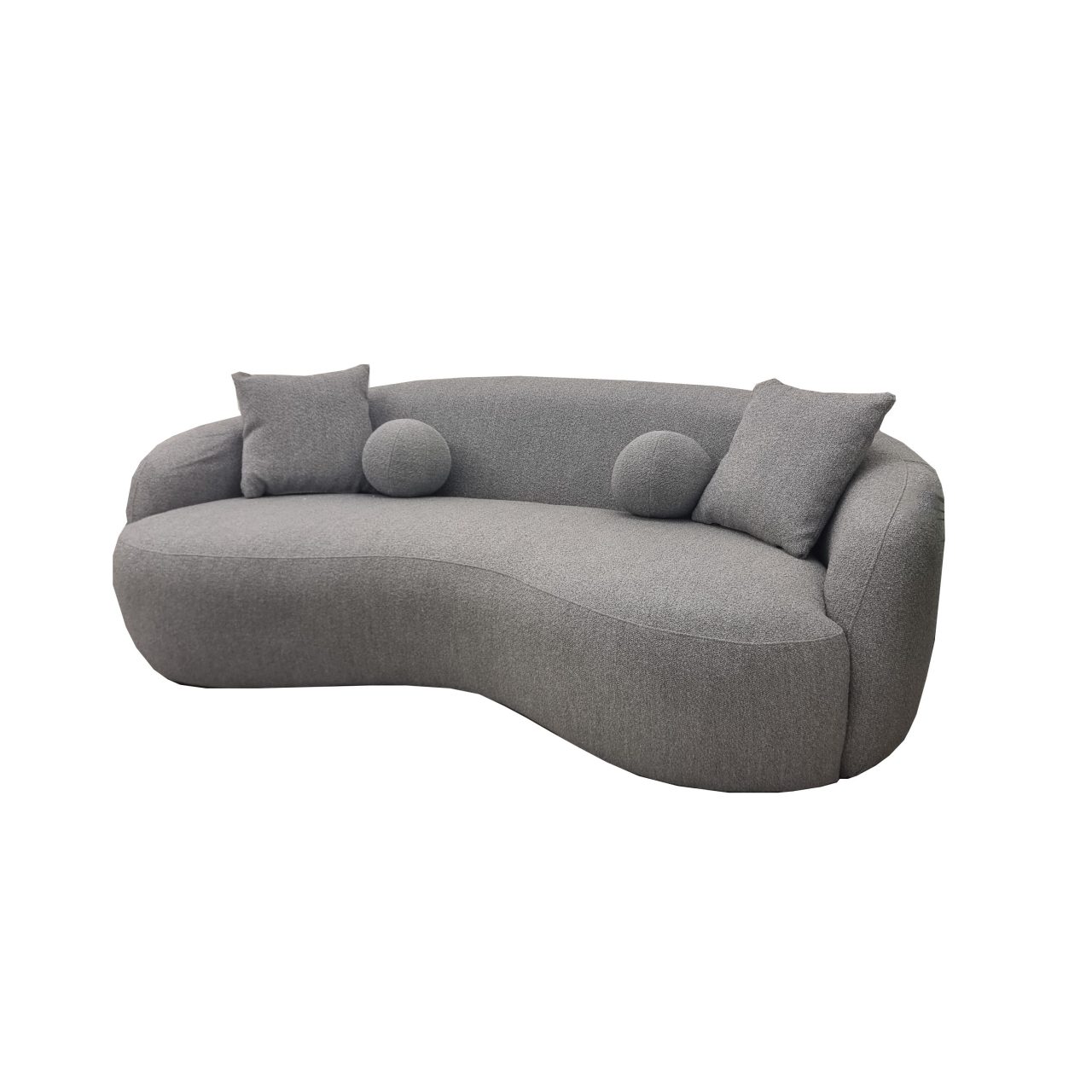 Boucle Wave Sofa - Grey