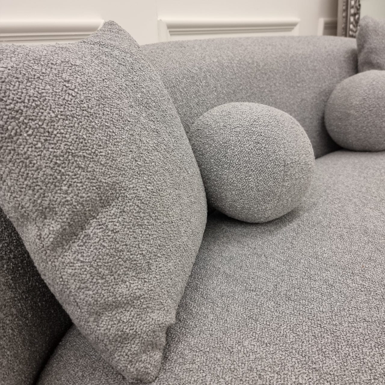 Boucle Wave Sofa - Grey