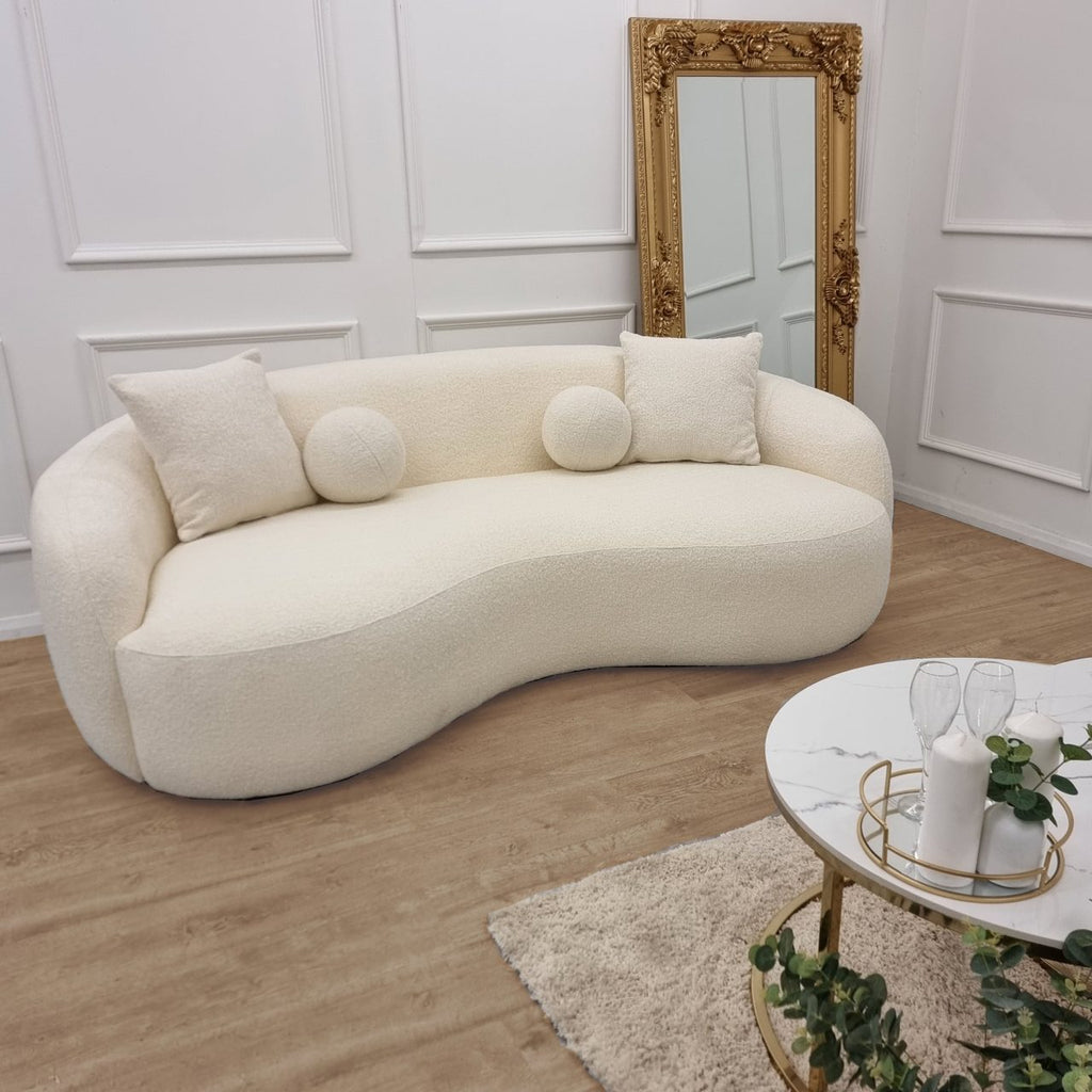 Boucle Wave Sofa - Ivory