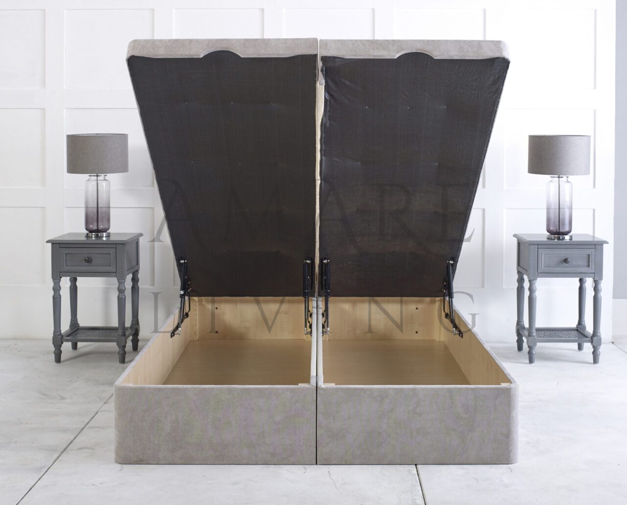 Curved Wingback Ottoman Bed