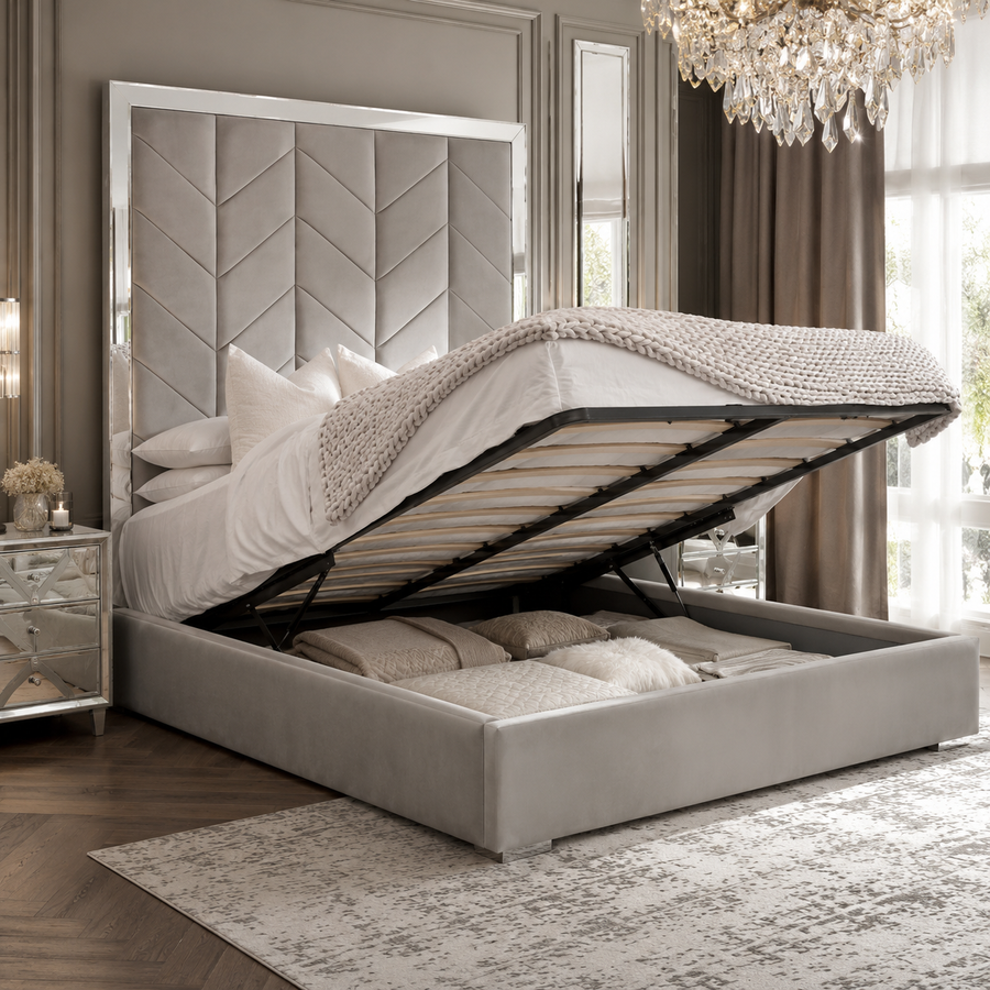 Indulgence Panel Mirror Bed