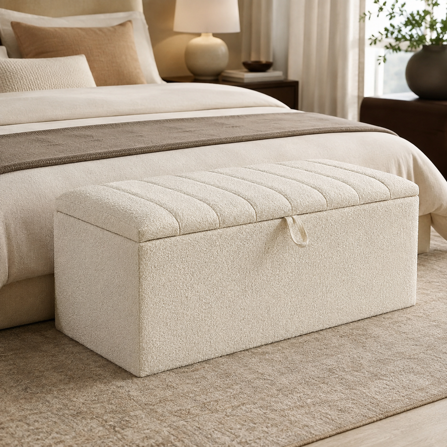 Lined Ottoman Storage Box