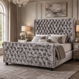 Modern Sleigh Chesterfield Headboard and Footboard