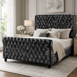 Modern Sleigh Chesterfield Headboard and Footboard
