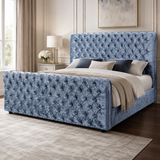 Modern Sleigh Chesterfield Headboard and Footboard