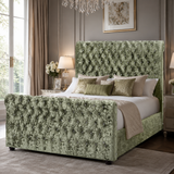 Modern Sleigh Chesterfield Headboard and Footboard