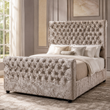 Modern Sleigh Chesterfield Headboard and Footboard
