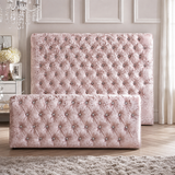 Modern Sleigh Chesterfield Headboard and Footboard