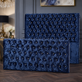 Modern Sleigh Chesterfield Headboard and Footboard