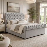 Classic Sleigh Chesterfield Headboard and Footboard