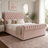 Classic Sleigh Chesterfield Headboard and Footboard