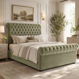 Classic Sleigh Chesterfield Headboard and Footboard