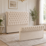 Classic Sleigh Chesterfield Headboard and Footboard