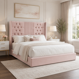 Symmetry Wingback Bed