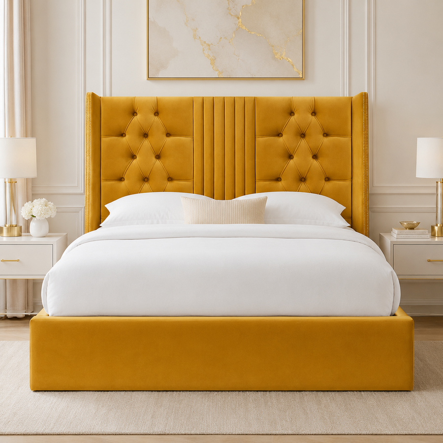 Symmetry Wingback Bed