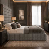 Elegance Cubic Upholstered Bed