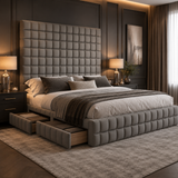 Elegance Cubic Upholstered Bed
