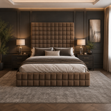 Elegance Cubic Upholstered Bed