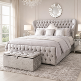 Curved Wingback Chesterfield Bed